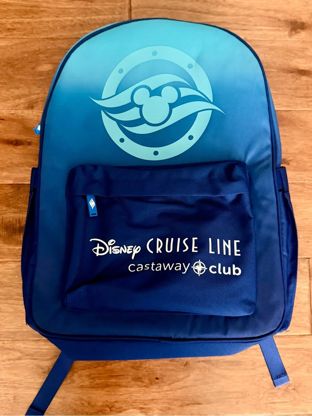 🆕 Disney Blue Ombre Cruise Line Castaway Club Backpack